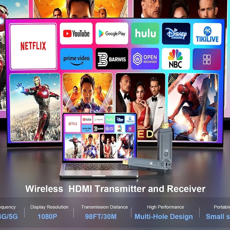 新品 ワイヤレス HDMI送信機 受信機 プロジェクター ゲーム Netflix 新品 ワイヤレス HDMI送信機 受信機 プロジェクター ゲーム Netflix