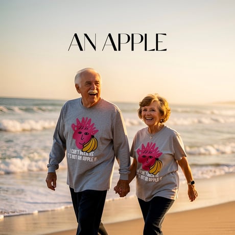 「AN APPLE」ユニセックス ロンT & Tシャツ