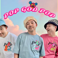 「POP GOD POP」刺繍Tシャツ