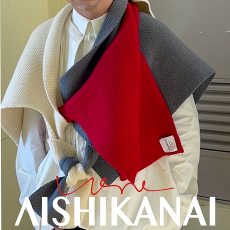 「AISHIKANAI」AMUSHIKANAI × A TWO J コラボ ウェアマフラー