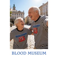 「BLOOD MUSEUM」ストレッチボーダーTシャツ