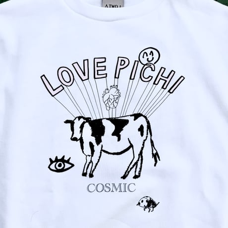 「Cows are pure cosmic」ビッグシルエットスエット