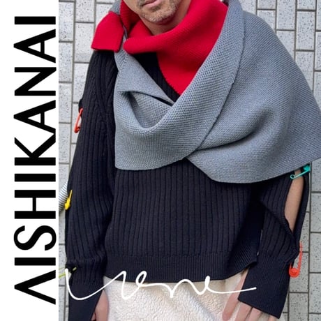 「AISHIKANAI」AMUSHIKANAI × A TWO J コラボ ウェアマフラー