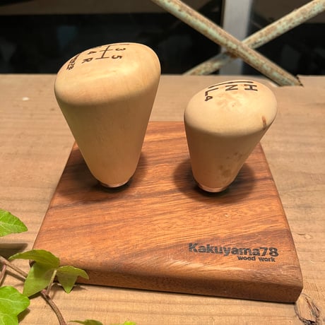 シフトノブとトランスファーノブのセット（銀杏）