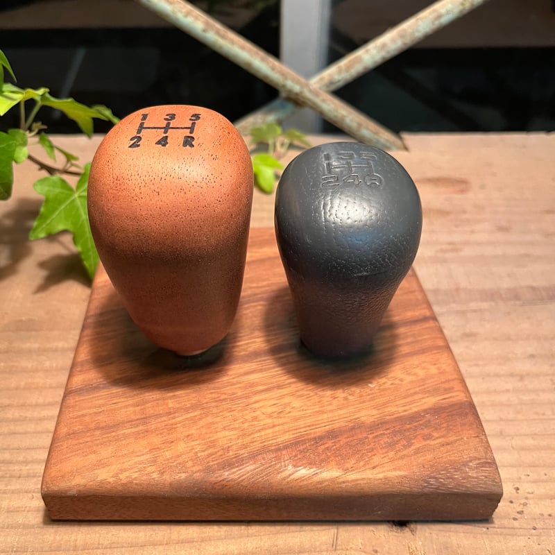 のかのぶ シフトノブとトランスファーノブのセット（マホガニー） | Kakuyama78