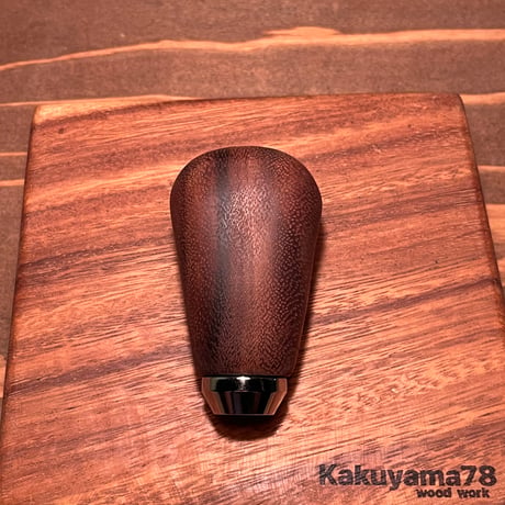 ウッドトランスファーノブ（モンキーポッド）ゴールドシフトパターン