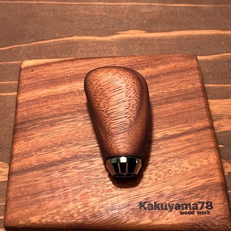 ウッドトランスファーノブ（モンキーポッド）ゴールドシフトパターン