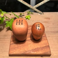 シフトノブとトランスファーノブのセット（マホガニー）