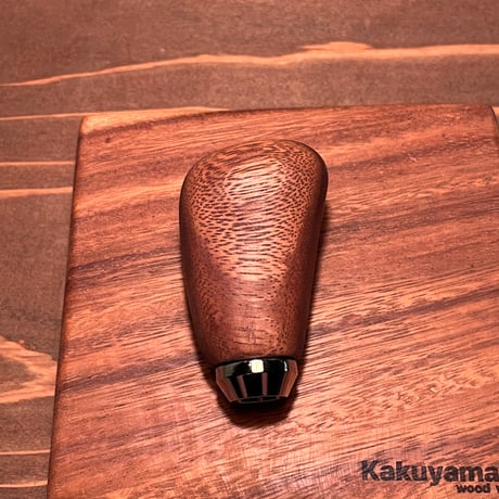 ウッドトランスファーノブ（モンキーポッド）ゴールドシフトパターン