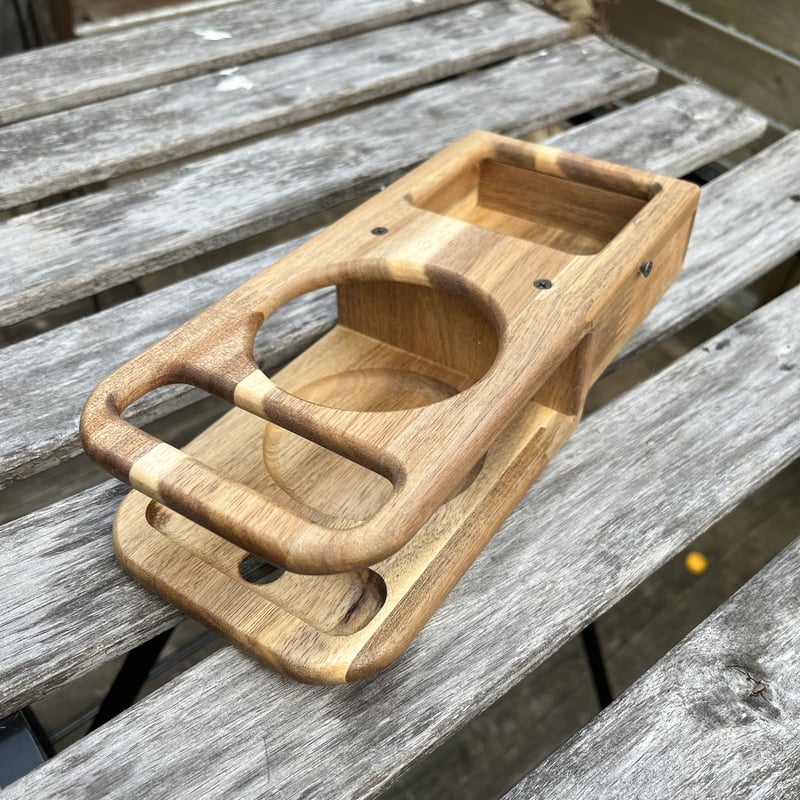 灰皿ドリンクホルダー（アカシア集成材） | Kakuyama78