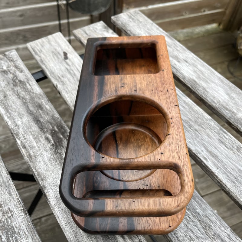 灰皿ドリンクホルダー（黒柿） | Kakuyama78