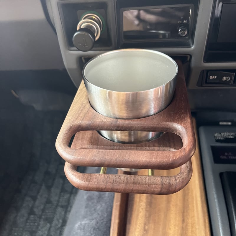 灰皿ドリンクホルダー（ウォールナット）タンブラー付き | Kakuyama78