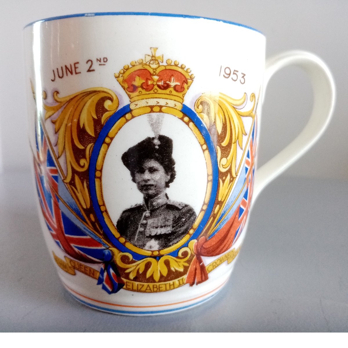 1953年　エリザベス女王　コロネーションマグカップ　戴冠式　記念　イギリス