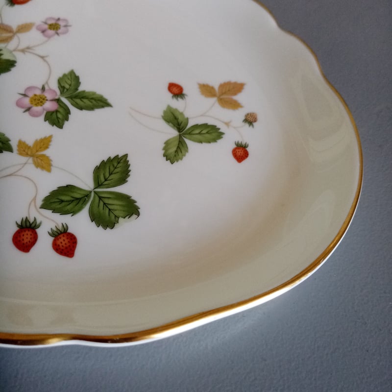 ビンテージ ウェッジウッド WEDGWOOD ワイルドストロベリー オーバル皿 