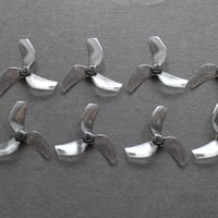GEMFAN 1219S-3 Clear Gray 1mm Shaft, 8枚組み