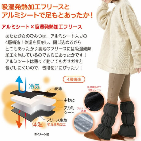 HOTαアルミ入りあったかレッグウォーマー ★送料無料