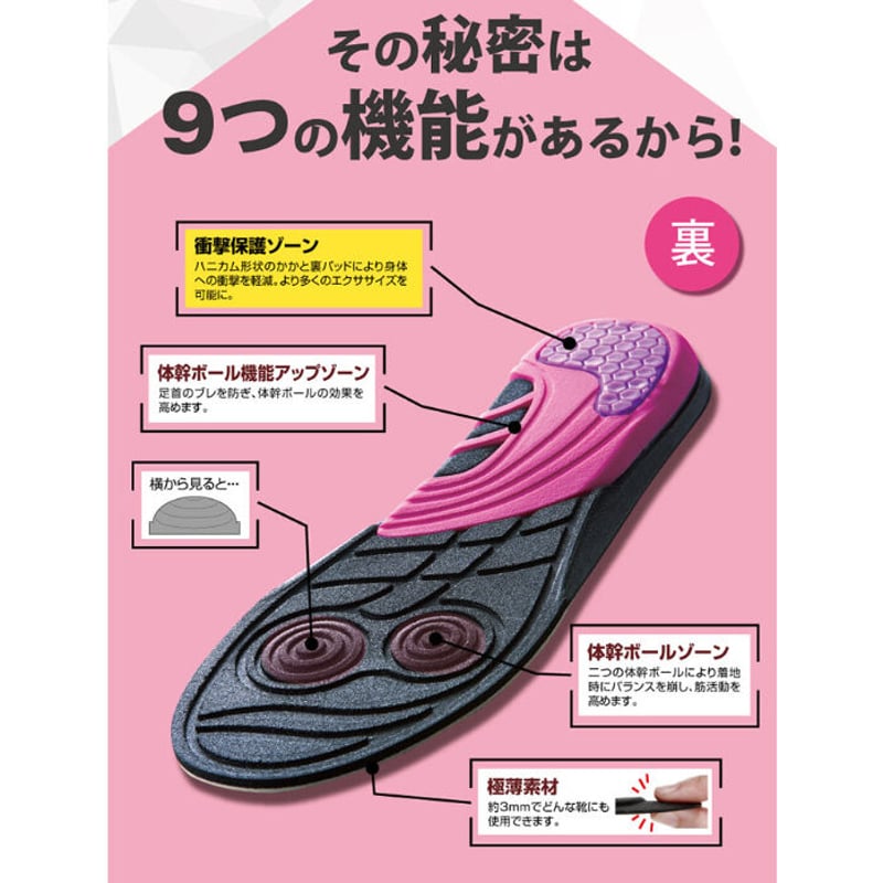体幹筋エクサインソール インソールツインボール ☆送料無料 | PROFIT