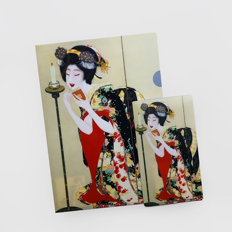 「京都画壇の青春」展　A4クリアファイル 岡本神草 口紅