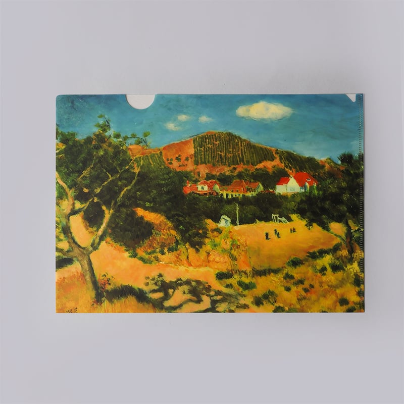 岸田劉生、【大連星ヶ浦風景】、新品高級額 額装付、年代物・希少画集画 岸田劉生、【早春霽日】、新品高級額 額装付、年代物・希少画集