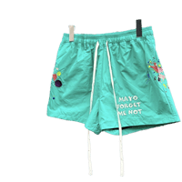 MAYO PAINT EMBROIDERY SHORTS