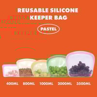 KEEPERBAG シリコンバッグ サイズ別 5個セット ビビッドカラー KEEPERBAG シリコンバッグ サイズ別 5個セット ビビッドカラー