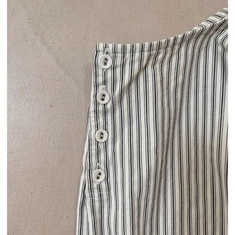 Ticking stripe smock blouse
