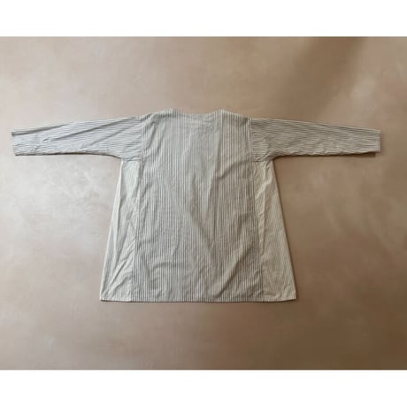 Ticking stripe smock blouse