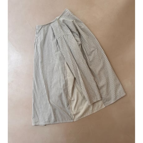 Ticking stripe smock blouse