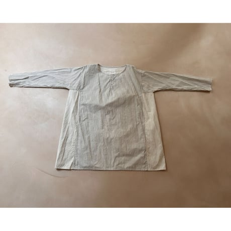 Ticking stripe smock blouse