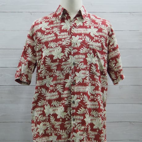 Tori Richard Used Aloha Shirt トリ・リチャード アロハシャツ レッドM【古着】