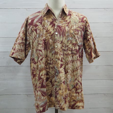 Tori Richard Used Aloha Shirt トリ・リチャード アロハシャツ ブラウンM【古着】