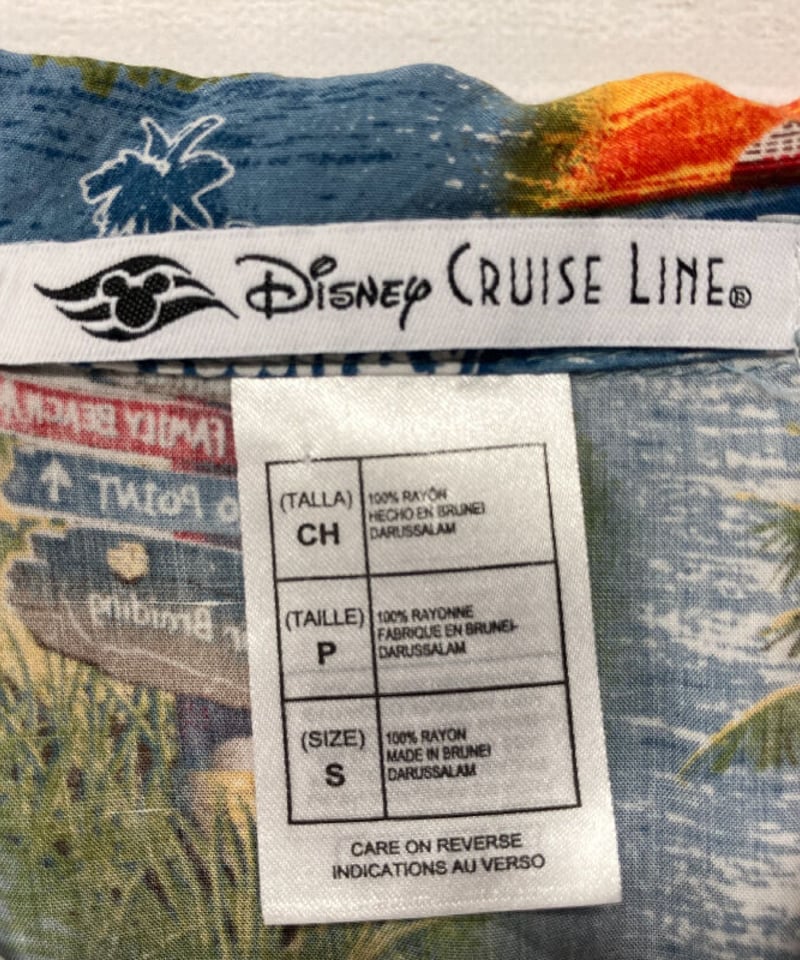 Disney CRUISE LINE Used Aloha Shirt ディズニークルーズライ