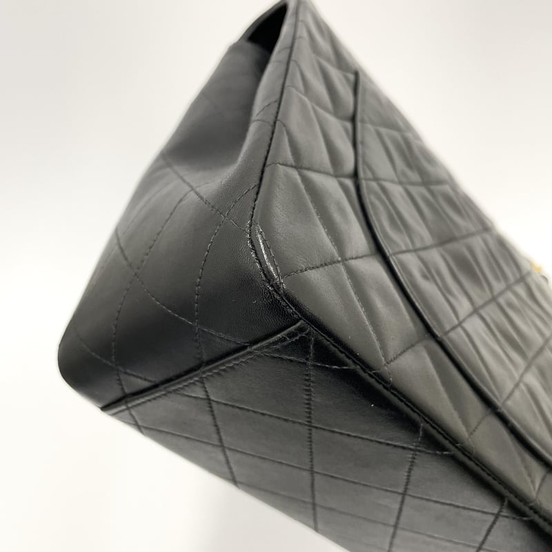 CHANEL ラムスキン デカマトラッセ 34 チェーンショルダーバッグ ココ