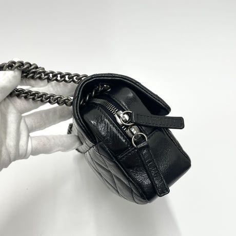 CHANEL  ヴィンテージ風レザー チェーンショルダーバッグ  マトラッセ 19番台
