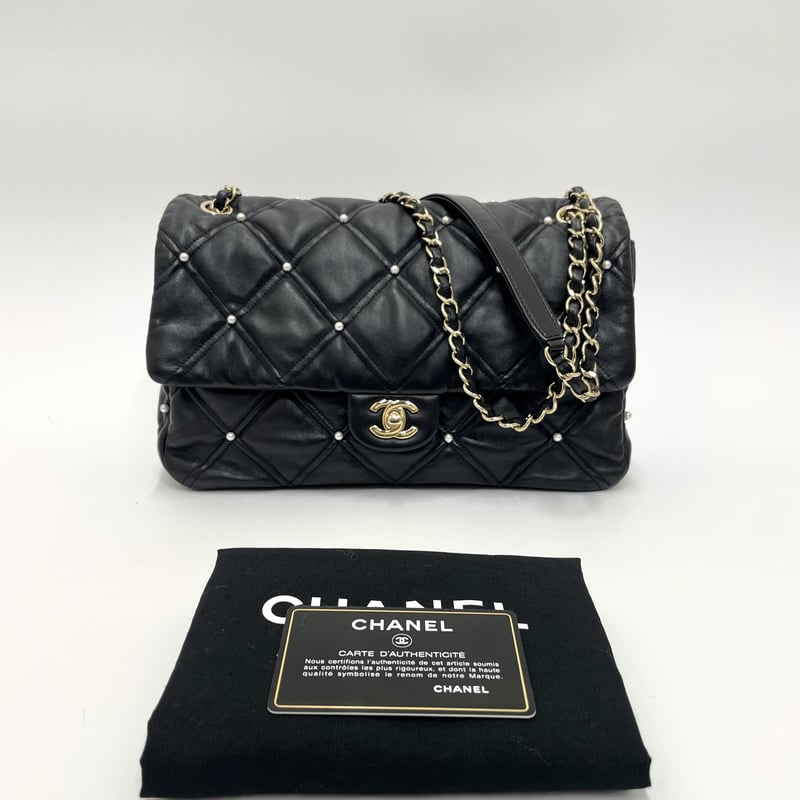 CHANEL シャネル マトラッセ パール付き ショルダーバッグ ポーチ