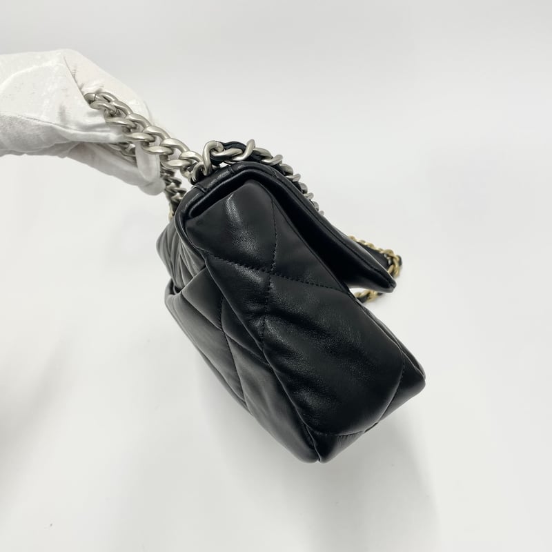 CHANEL 19ハンドバッグ/チェーンショルダーバッグ シルバー金具 AS1160