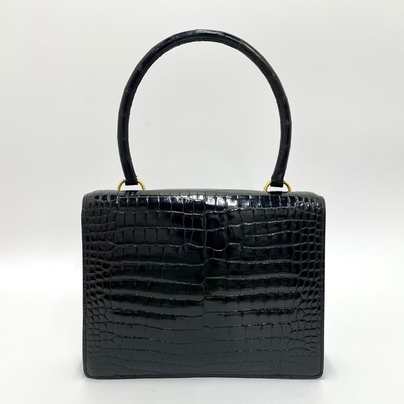 HERMES クロコダイル VASCO ヴィンテージ ハンドバッグ ○E刻印