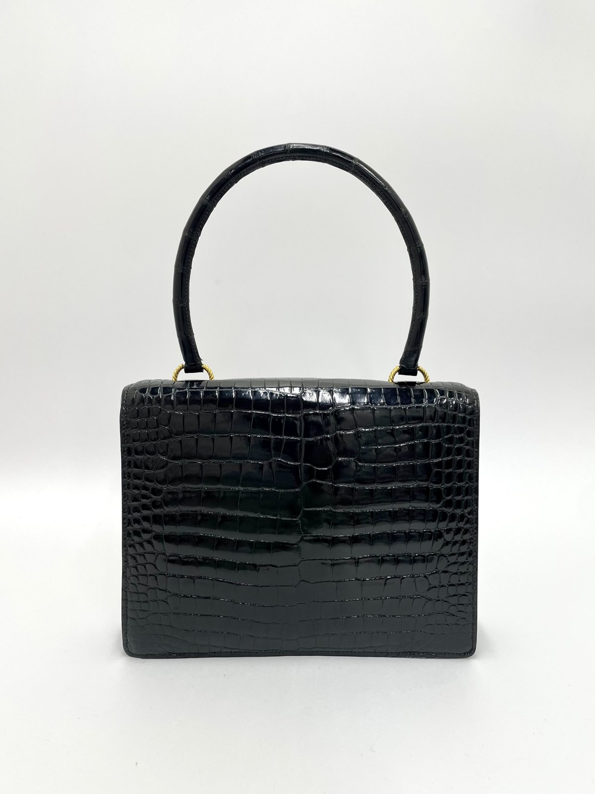 HERMES ヴァスコ ヴィンテージ ハンドバッグ ネイビー ゴールド金具