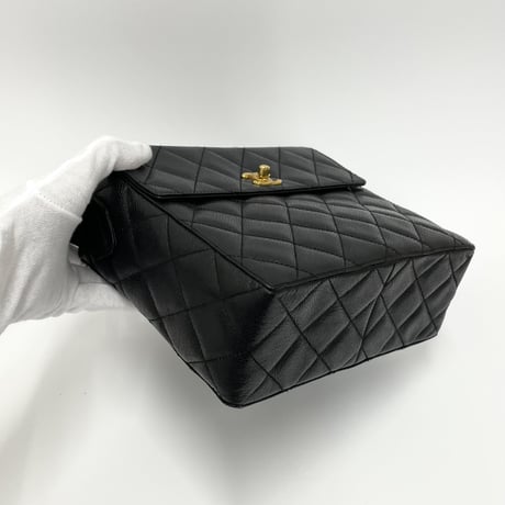 CHANEL キャビアスキン マトラッセ ミラーバニティ ショルダーバッグ 4番台