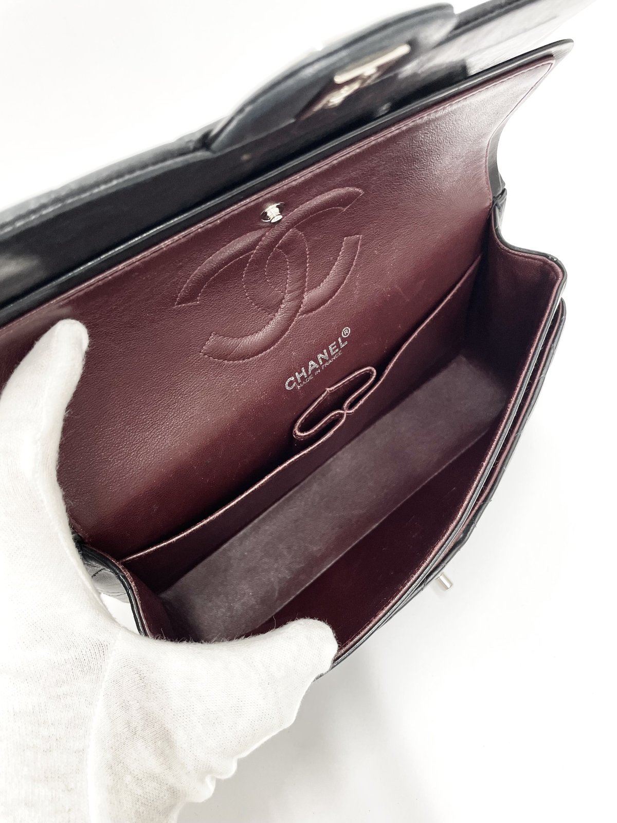 CHANEL ラムスキン マトラッセ25 Wフラップ チェーンショルダー CHANEL ラムスキン マトラッセ25 Wフラップ チェーンショルダー