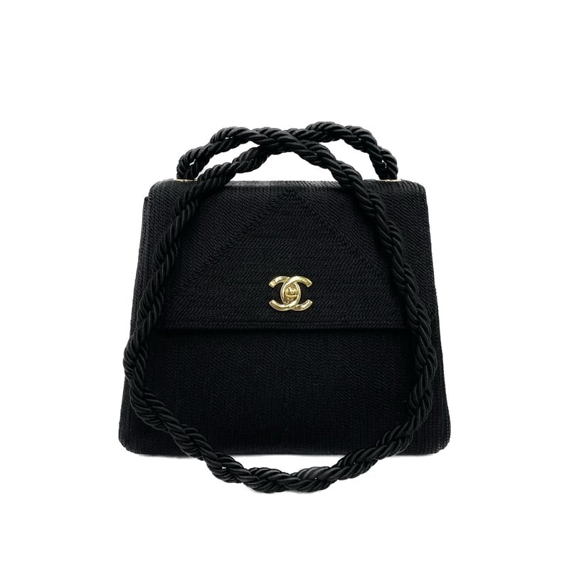 CHANEL シルクロープ ヴィンテージ ココ フラップ ショルダーバッグ CHANEL シルクロープ ヴィンテージ ココ フラップ ショルダーバッグ