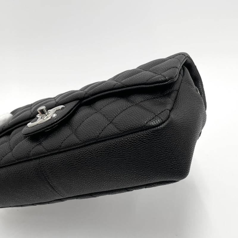シャネル　マトラッセ　キャビアスキン　ショルダーバッグ17CM CHANEL キャビアスキン マトラッセ ジップチェーンショルダー