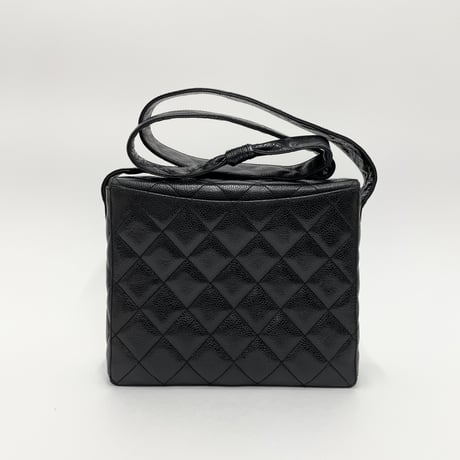 CHANEL キャビアスキン マトラッセ ミラーバニティ ショルダーバッグ 4番台