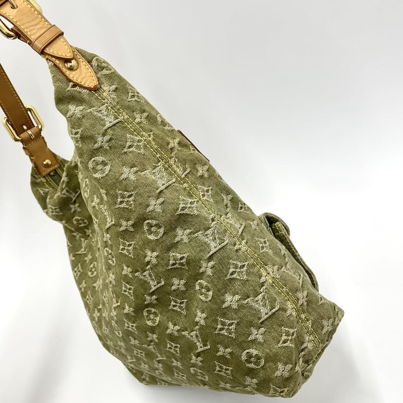 LOUIS VUITTON バギーGM モノグラムデニム ショルダーバッグ グリーン