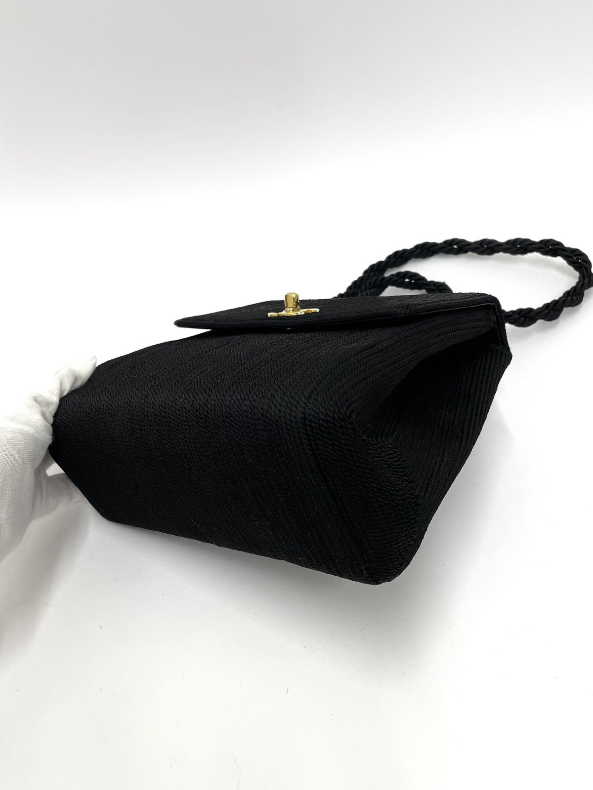 CHANEL シルクロープ ヴィンテージ ココ フラップ ショルダーバッグ