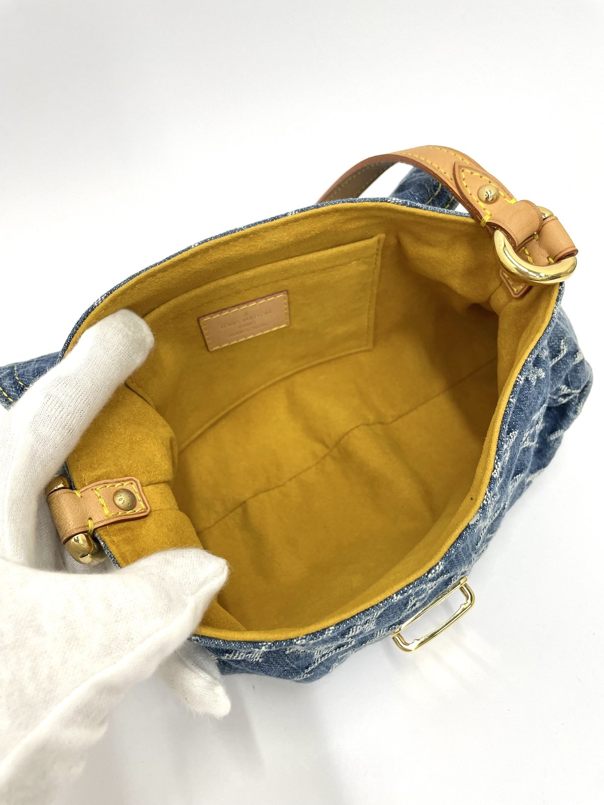 LOUIS VUITTON ミニプリーティ ショルダーバッグ モノグラムデニム LOUIS VUITTON ミニプリーティ ショルダーバッグ モノグラムデニム