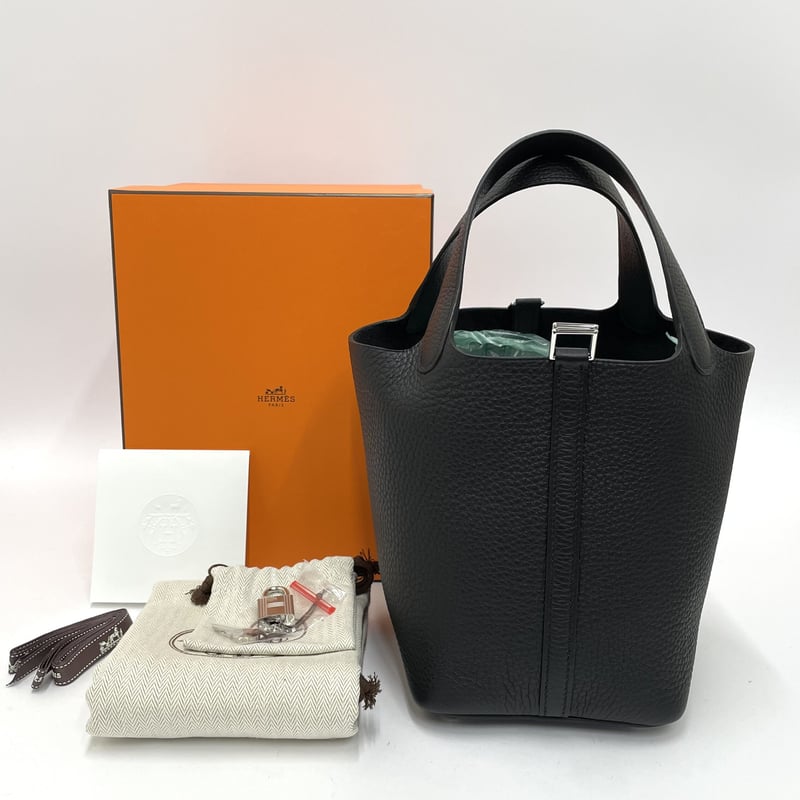 HERMES ピコタン ロック PM トリヨンクレマンス ブラック/シルバー金具 