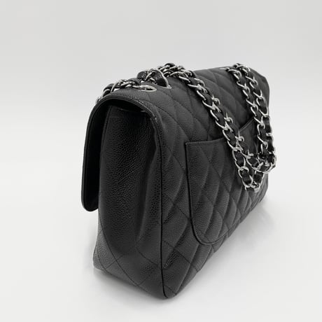 CHANEL キャビアスキン マトラッセ Jumbo チェーンショルダーバッグ 12番台