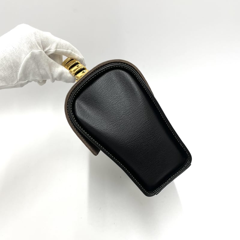 LOEWE ハンドバッグ ベラスケス レザー黒茶 ヴィンテージ ショルダー 