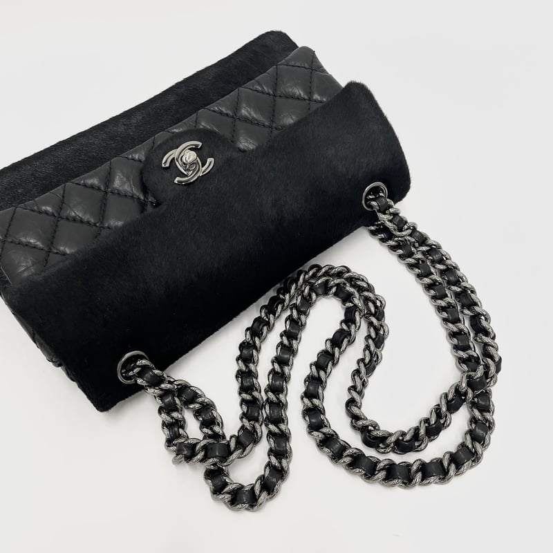 CHANEL 希少美品 マトラッセ Wフラップ チェーンショルダー